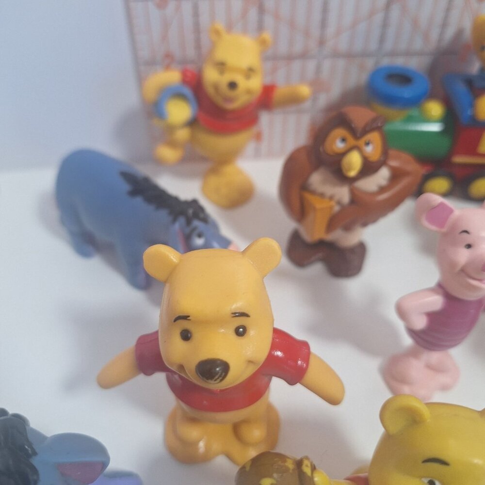 Winnie The Pooh Friends PVC 10 Figure Lot Disney Owl Eeyore Trains Rabbit Piglet - Picture 12 of 12
